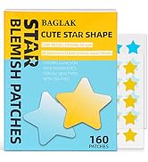 BAGLAK Star Shape Pimple Patch/Stickers To Cover Facial Blemishes -160 Patches - Yellow & Blue, H...