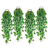 RECUTMS 1 Fake Vines 4pcs Artificial Ivy Hanging Plant Fake Silk Leaves Greenery Garland Vines fo...