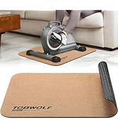 TOBWOLF Upgraded Double-Sided Non-Slip Workout Mat for Under Desk Elliptical, Exercise Mat for El...