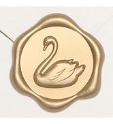 UNIQOOO Wax Seal Stickers - Vintage Swan Wedding Invitation Envelope Seal Stickers, 50 Pcs Self-A...