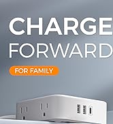 TESSAN Surge Protector Power Strip, 5 Ft Flat Plug Extension Cord with 3 USB (1 USB C) 8 Outlets,...