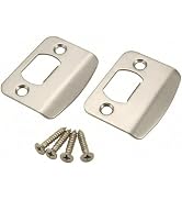 Siwil Deadbolt Strike Plate – Round Corner Door Knob Strike Plate, Reinforced Door Lock Reinforce...