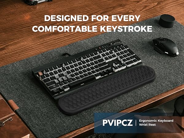 Ergonomic wrist support for computer keyboard