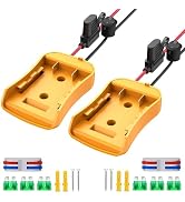 2 Packs Power Wheels Adapter for Dewalt 20V Battery, Power Wheels Battery Converter Kit with Fuse...