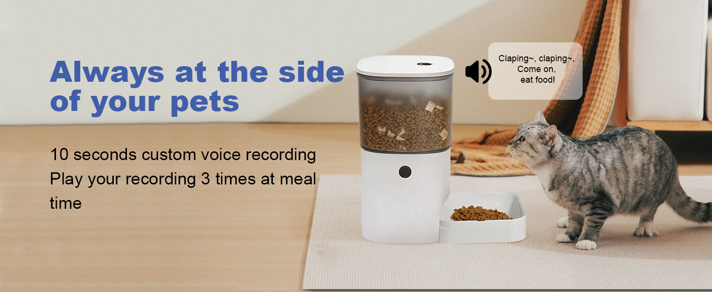 automatic cat feeder with voice call