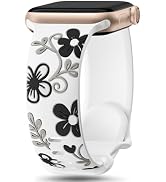 Witzon Floral Band Compatible with Apple Watch Bands For Women 40mm 41mm 38mm 42mm 44mm 45mm 46mm...