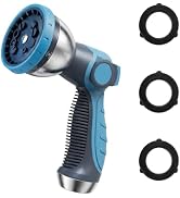 Garden Hose Nozzle, 10 Pattern High Pressure Water Sprayer for Plants, Cars | 10 Patterns, High P...