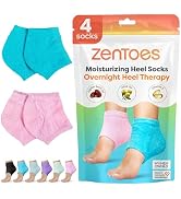 ZenToes Moisturizing Socks for Cracked Heel Treatment, Vitamin E, Olive Oil and Jojoba Oil Infuse...