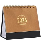 Small Desk Calendar 2025-2026, Standing Flip Desktop Calendar from July 2025 to Dec 2026 - Metal ...