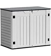 Greesum Outdoor Storage Shed 4 x 2 ft. Utility Tool Shed Resin Storage Garden Shed with Door & Lo...
