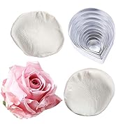 10 Pcs Austin Rose Cutter Set and 2 Pcs Rose Petals Shape Silicone Fondant Mold Veining Petal Sug...