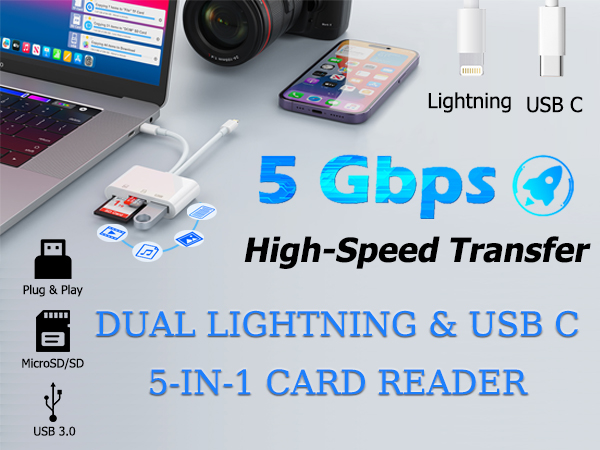 5-in-1 card reader