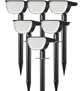 GKGG Solar Lights Outdoor Waterproof IP65, 76 LED 3 Lighting Modes Solar Spot Lights Outdoor Yard...