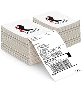 HUOJI Direct Thermal Shipping Labels, 4x6 inches, 500 Sheets Label per Stack Fanfold, Perforated ...