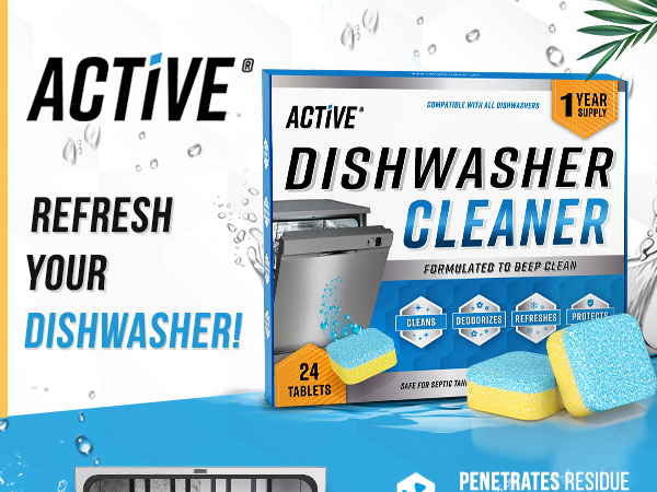 does your dishwasher stink? Clean it with active washer cleaner