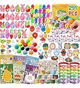 DMIGHT Easter Egg Fillers, with 291 Pcs Small Toys Prizes Bulk Easter Gift for Kids, Easter Egg H...