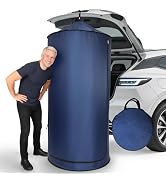 Portable Changing Tent for SUV, Pop Up Privacy Shower Tent with Suction Cups & Ground Stakes, Fol...