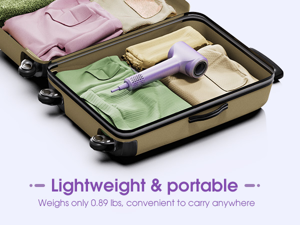 Lightweight & portable Hair Dryer, High-Speed Brushless Motor Fast Drying Blow Dryer