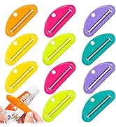 LOVEINUSA Toothpaste Squeezers Bulk, 12PCS Multicolor Toothpaste Clips Tube Squeezer Dispenser As...