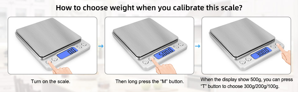 calibration step of gram scale