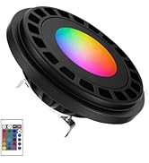 Makergroup RGB PAR36 LED Light Bulb, Warm White+15 Colors Choices on Remote Control, 12V Low Volt...