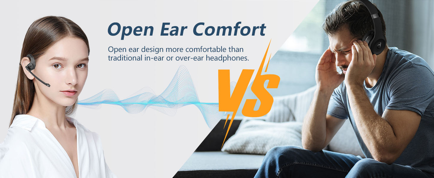 BANIGIPA Bluetooth Headset with Removable Microphone, Noise Cancelling Wireless Headset for Phones