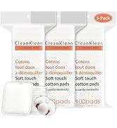 Large Cotton Pads for Face 300 Count, Makeup Remover Pads for Sensitive Skin Soft & Lint-Free Ult...