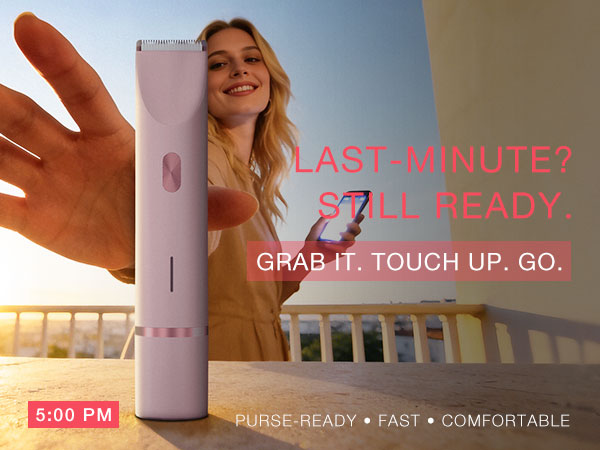 Bikini Trimmer for Women Dual Heads,Gentle Electric Razor Bikini Line,Underarms,Legs,Facial USB-C