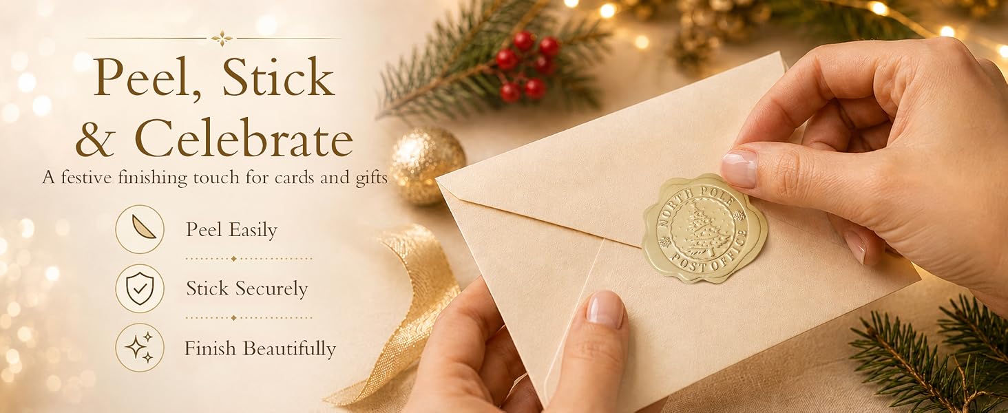 gold Christmas seal