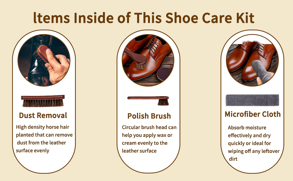 3Pc Shoe Care Kit