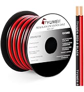TYUMEN 8 Gauge Wire 25FT, 8AWG Red Black Electrical Wire LED Strips Extension Cord 12V/24V DC Cab...