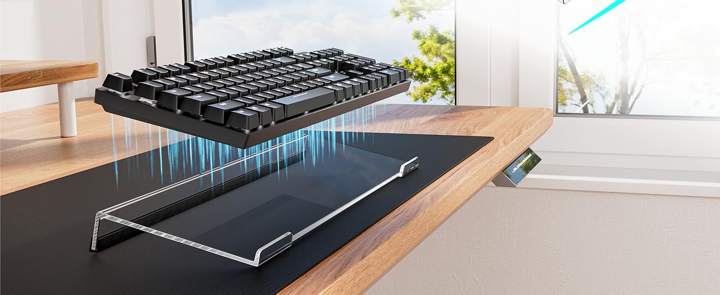 Egchi Acrylic Computer Keyboard Stand for Desk