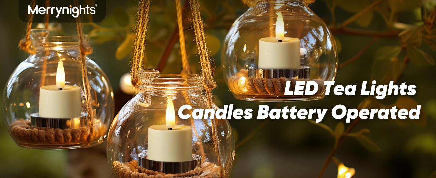 Timer Candles Flameless Tea Lights Candles Battery Operated