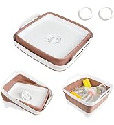 GIMWA Collapsible Wash Basin for Baby Bottles - 2.4 Gallons Portable Wash Bin for RV Camping Sink...