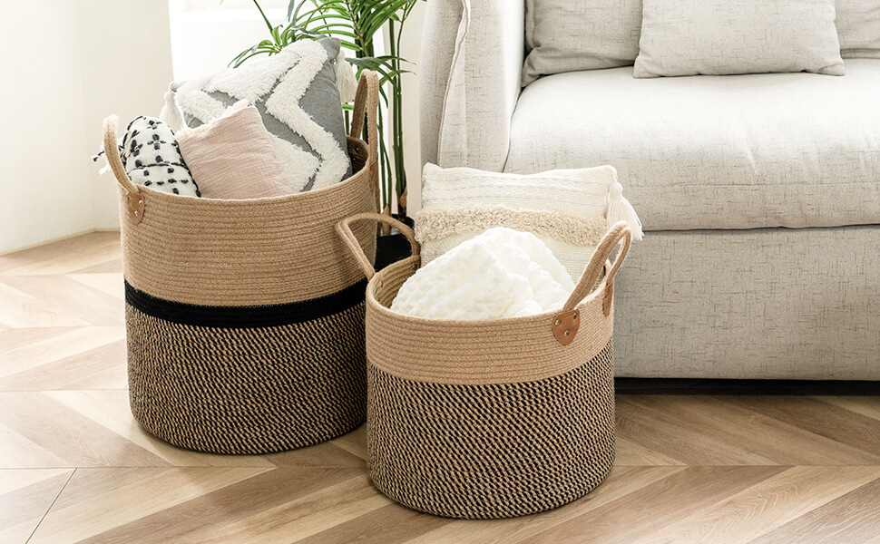 CHICVITA Large Jute Basket