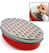 Cheese Grater Citrus Lemon Zester with Food Storage Container & Lid - Perfect For Hard Parmesan O...