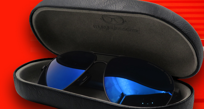 Hard sunglasses case Black large glasses case my eyeglass case
