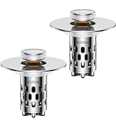 Bathroom Sink Drain Strainer,All Metal Pop-Up Sink Stopper with Removable Stainless Steel Filter ...
