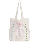 Sightor Crochet Tote Bag, Mesh Beach Bag Knit Summer Hobo Bag Vacation Boho Tote Bag for Women