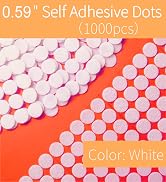 Self Adhesive Dots, Strong Adhesive 1000pcs(500 Pairs) 0.59" Diameter Sticky Back Coins Nylon Coi...