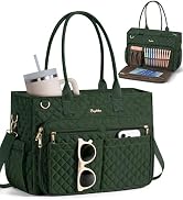 Bagstellar Teacher Bags for Women, 15.6 inch Laptop Work Tote Bag Quilted Nurse Bible Computer Sh...