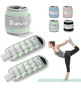 NEALFIT Ankle Wrist Weights, Adjustable Arm Leg Weights for Women Men, Secure Fit Non-Slip Exerci...