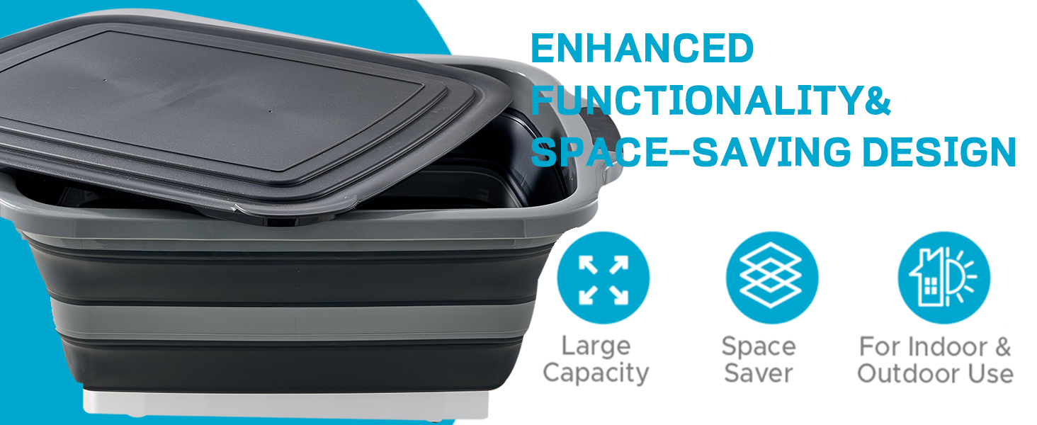 collapsible dish basin