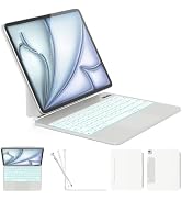 ZYNTHRALIX Keyboard Case for iPad Air 13-inch (M4/M3/M2) & iPad Pro 12.9" (6th/5th/4th/3rd), Magi...