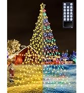 Lomotech Color Changing Christmas Tree Lights - 16Ft 664 LED with 10.5" Topper, Remote Controll W...