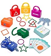Hacaroa Shape Sorting Matching Learning Lock Toy Set, Geometric Shape Matching Color Recognition ...