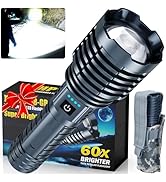 Super Bright Rechargeable LED Flashlights,True 2500000 High Lumens, Powerful Tactical Flashlight ...