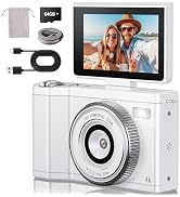 4K Digital Camera for Photography 64GB Sd Card 64MP Autofocus Anti-Shake Vlogging Camera for YouT...