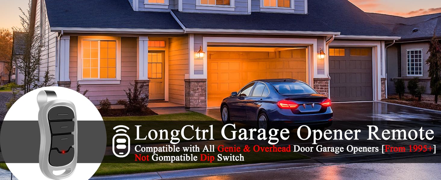 Compatible with Genie & Overhead Door garage opener (1995+)