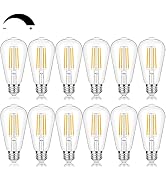Vintage LED Edison Bulbs 60 Watt Equivalent Dimmable 7W ST58 LED Filament Light Bulbs Warm White ...